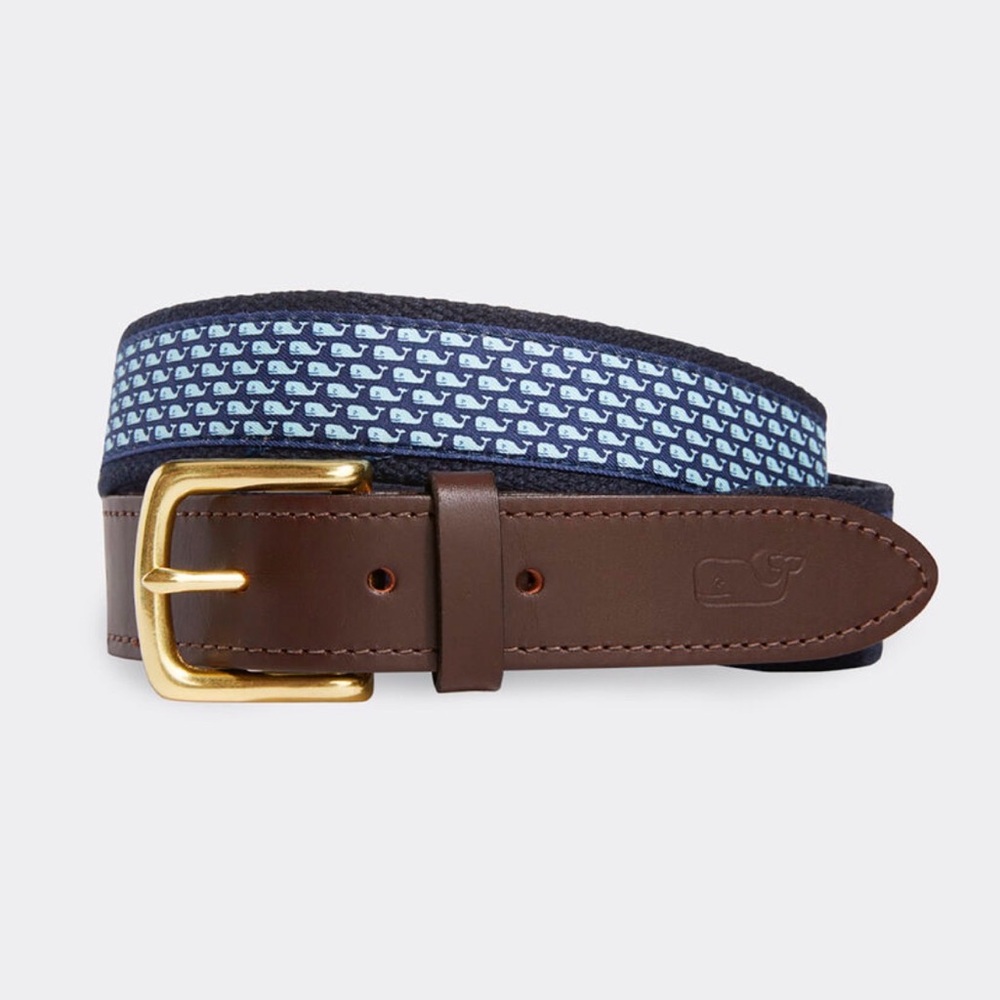 Vineyard Whale Canvas Club Belt
